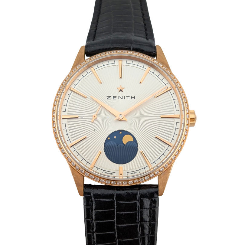 Zenith 22.3200.692 Elite Moonphase Rose Gold 36mm ~2020s Box Papers