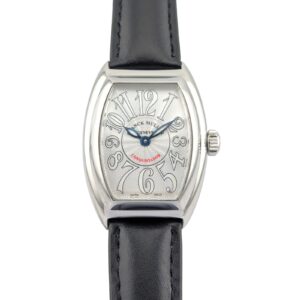 Franck Muller 8005LQZ Conquistador Silver on Leather 28mm ~2000s