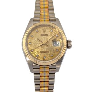 Rolex 69179GBIC Lady-Datejust Tridor Champagne Diamond Jubilee Dial 26mm 1988 Box & Papers