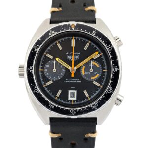 Heuer 11630 Autavia Orange Boy Black Dial 42mm ~1970s