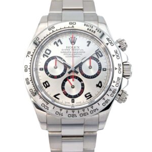 Rolex 116509 Daytona 18k White Gold Racing Dial 40mm 2010 Box & COA
