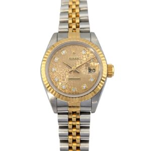 Rolex 69173G Lady-Datejust Champagne Diamond Computer Dial 26mm 1996 T-Serial