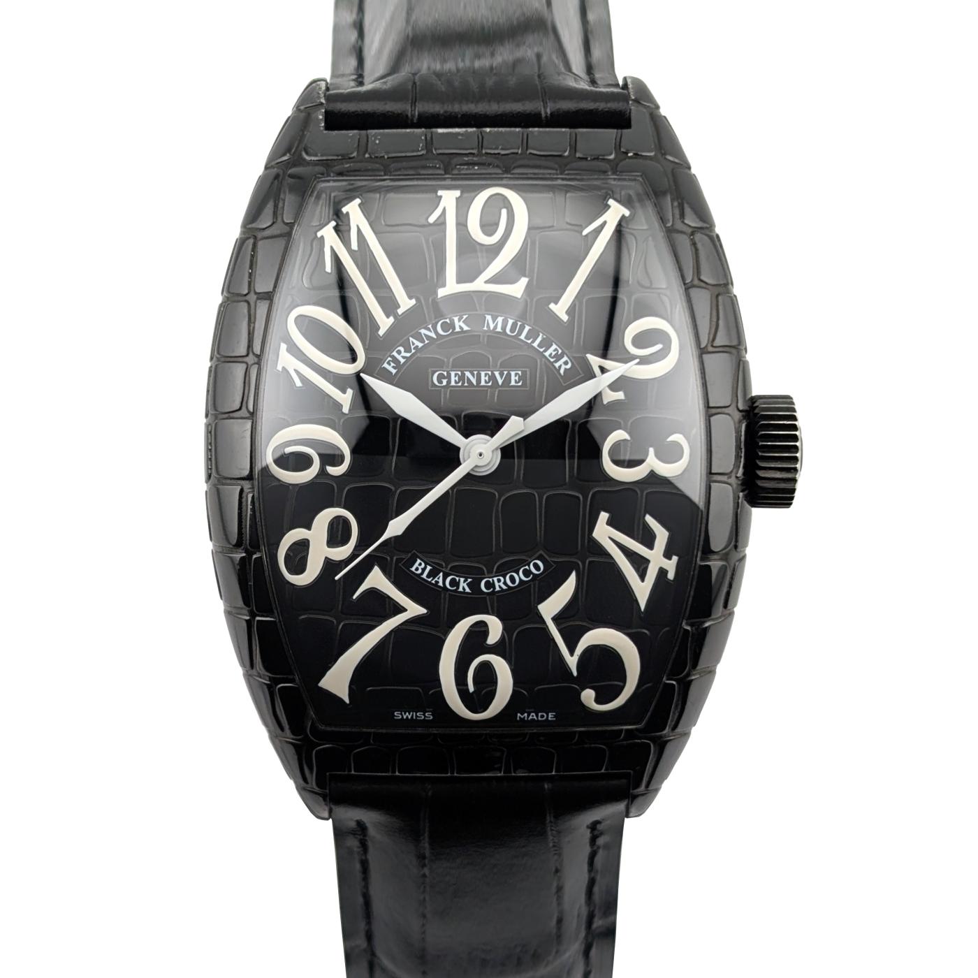 Franck Muller 9880SC Black Croco 43mm ~2010s Box Papers