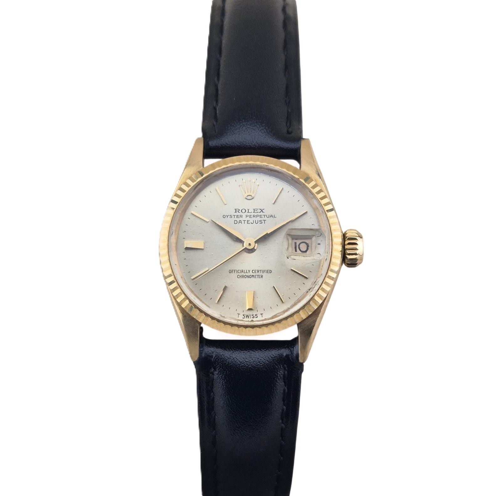 Rolex 6517 Oyster Perpetual Lady Date 18k Yellow Gold 26mm