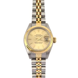 Rolex 79173 Lady-Datejust Two Tone Champagne Dial 26mm 1999 Box & Papers