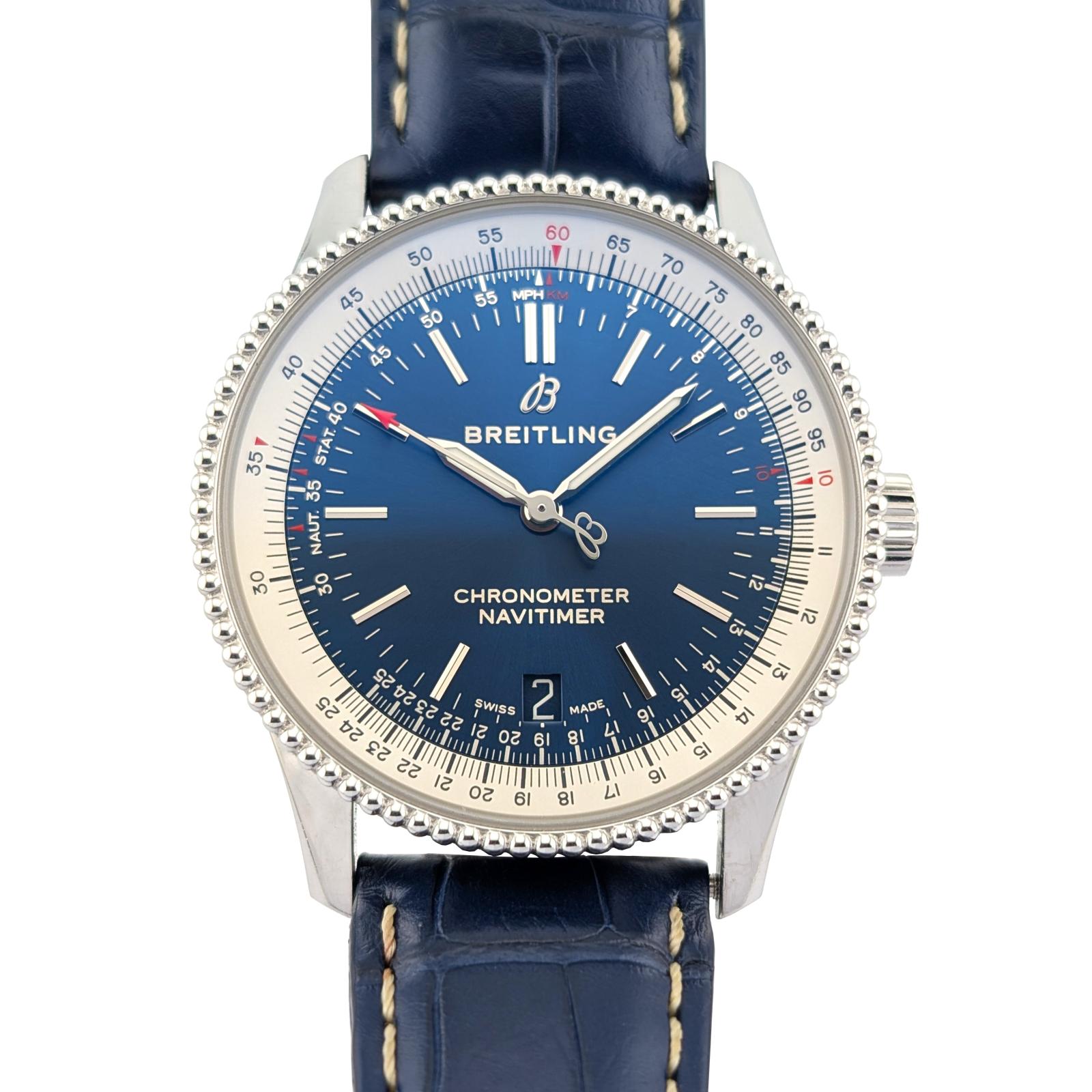 Breitling A17325 Navitimer Automatic 38 Blue 38mm 2022 Box Papers