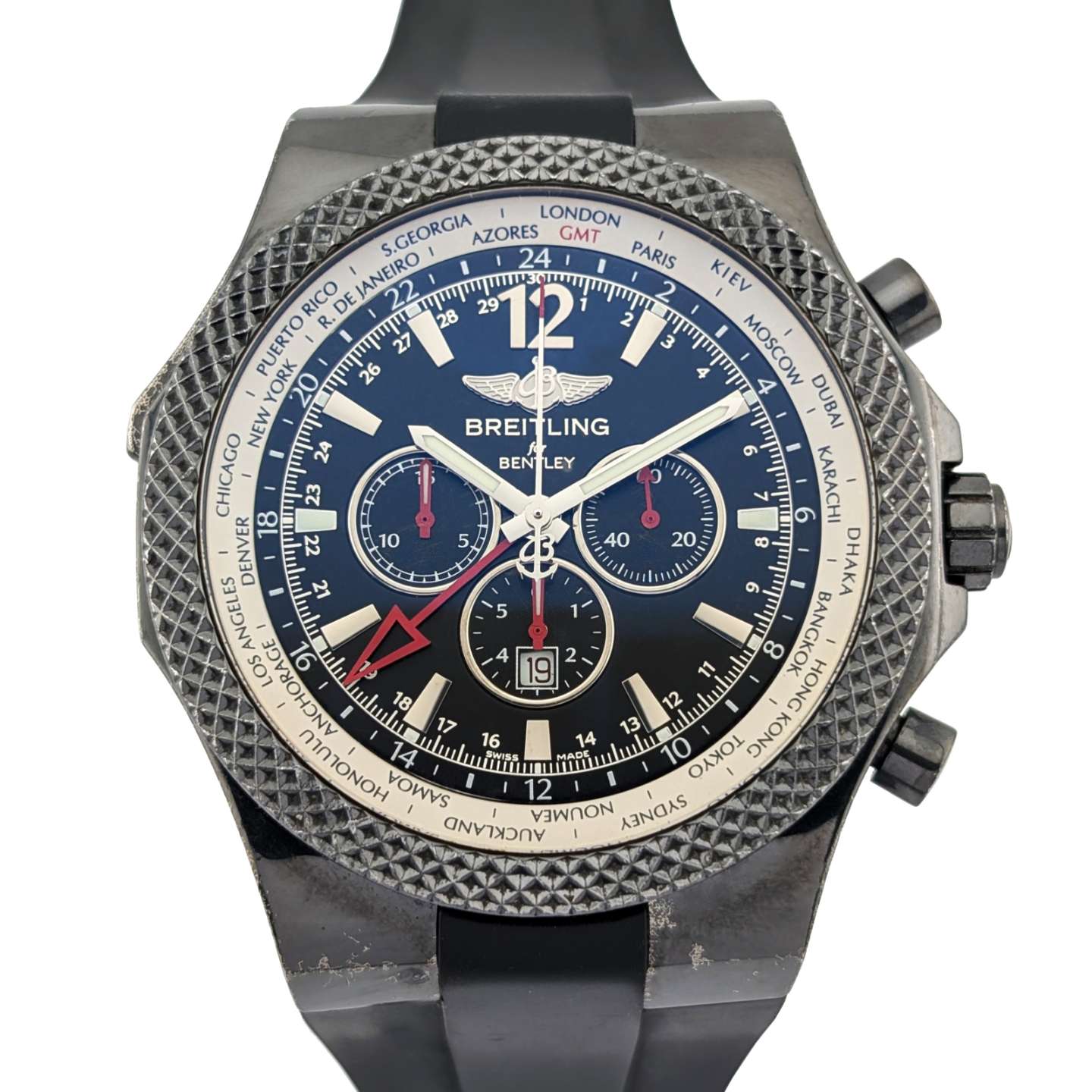 Breitling M47362 For Bentley GMT Midnight Carbon Ltd Ed 49mm ~2010s
