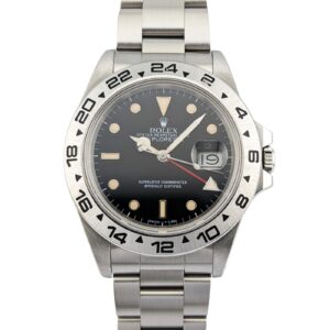 Rolex 16550 Explorer II Black Dial on New Service Bracelet 40mm 1985