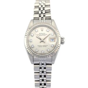 Rolex 69174G Lady-Datejust Silver Diamond Dial 26mm 1989 L-Serial