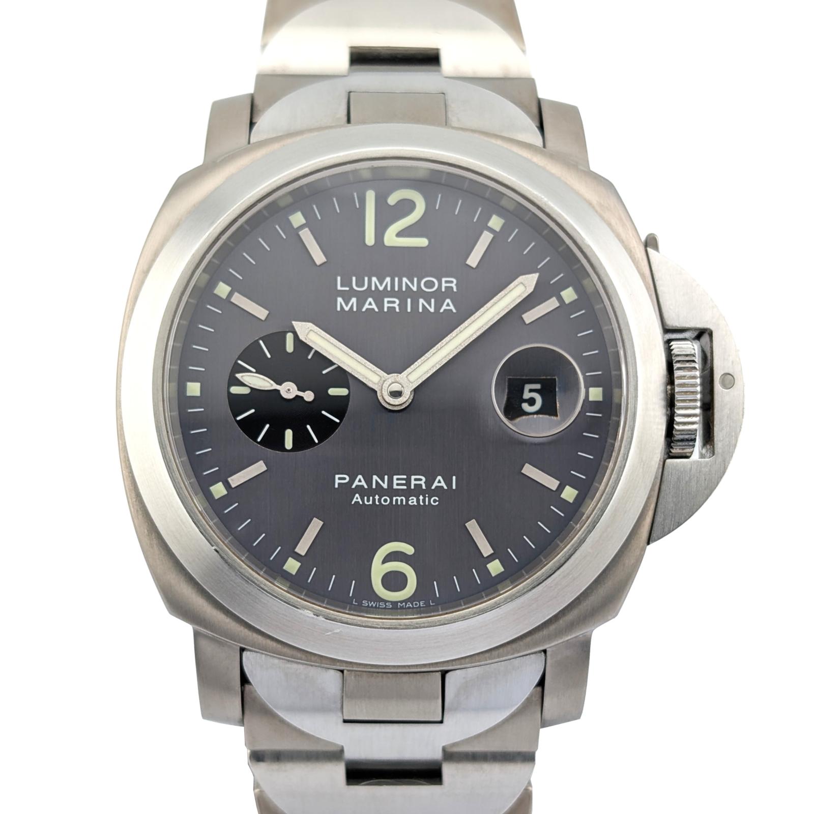 Panerai PAM00091 Luminor Marina Stainless Steel Titanium 44mm 2002 Box Papers
