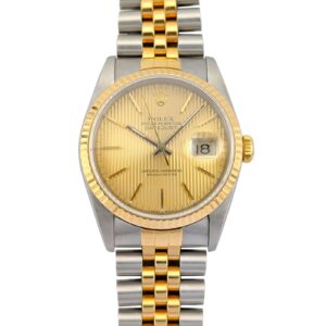Rolex 16233 Datejust 36 Champagne Tapestry Dial 36mm 1989 L-Serial