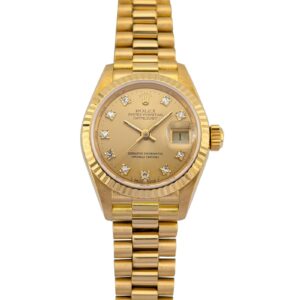 Rolex 69178G Lady-Datejust 18k Yellow Gold Diamond Dial 26mm 1988 R-Serial