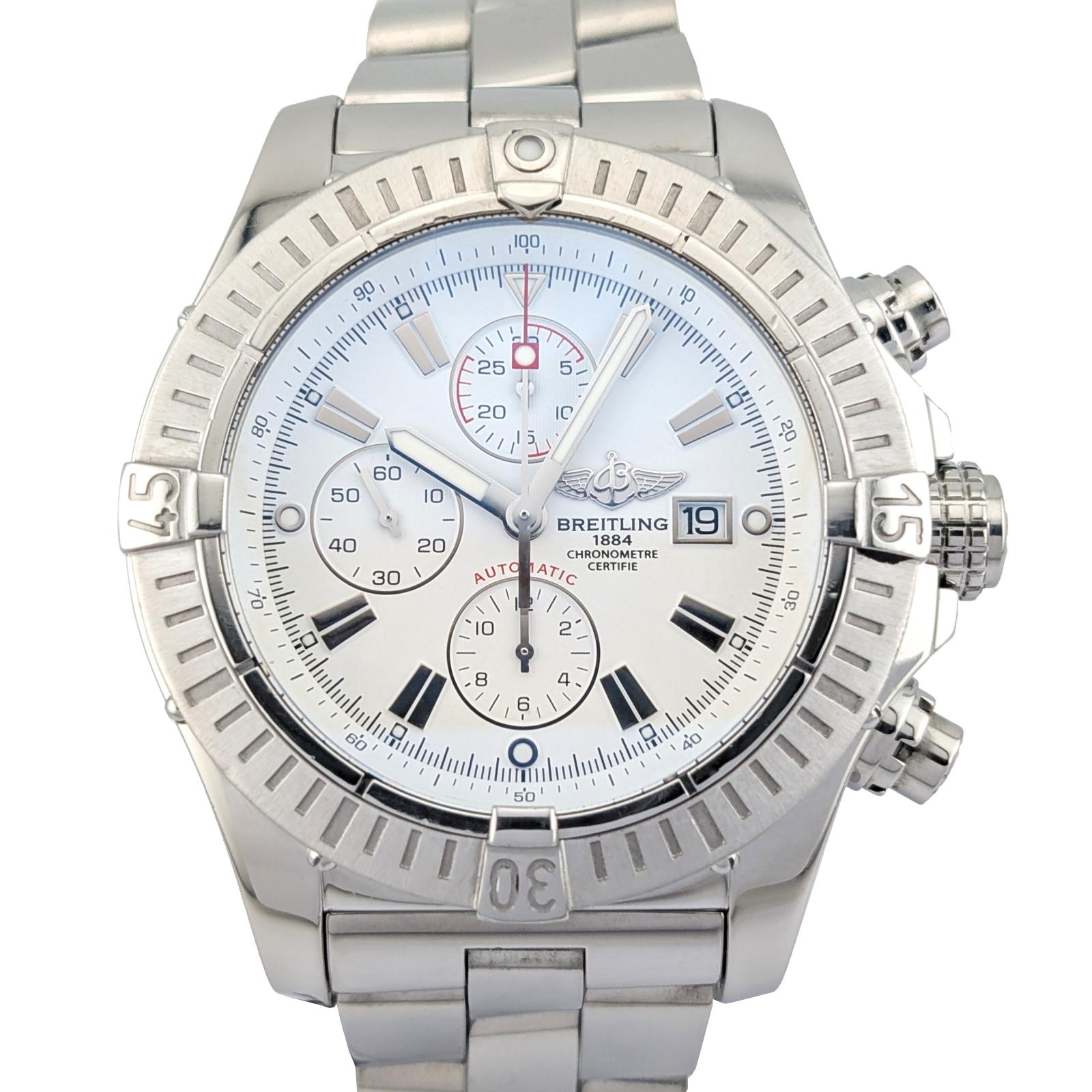 Breitling A13370 Super Avenger XL White Dial 48mm 2008