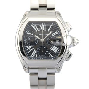 Cartier 2618 Roadster Chronograph XL Black Dial 40mm 2005 Box & Papers