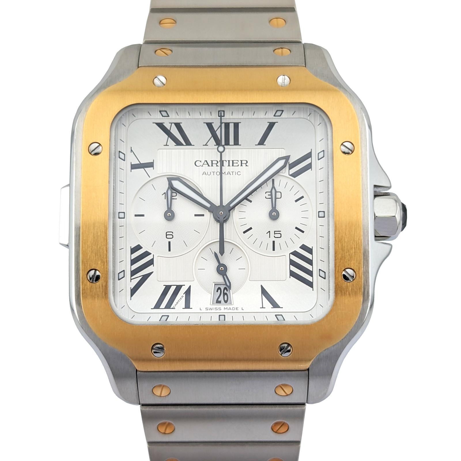 Cartier W2SA0008 Santos de Cartier Chronograph XL 45mm 2021 Box Papers