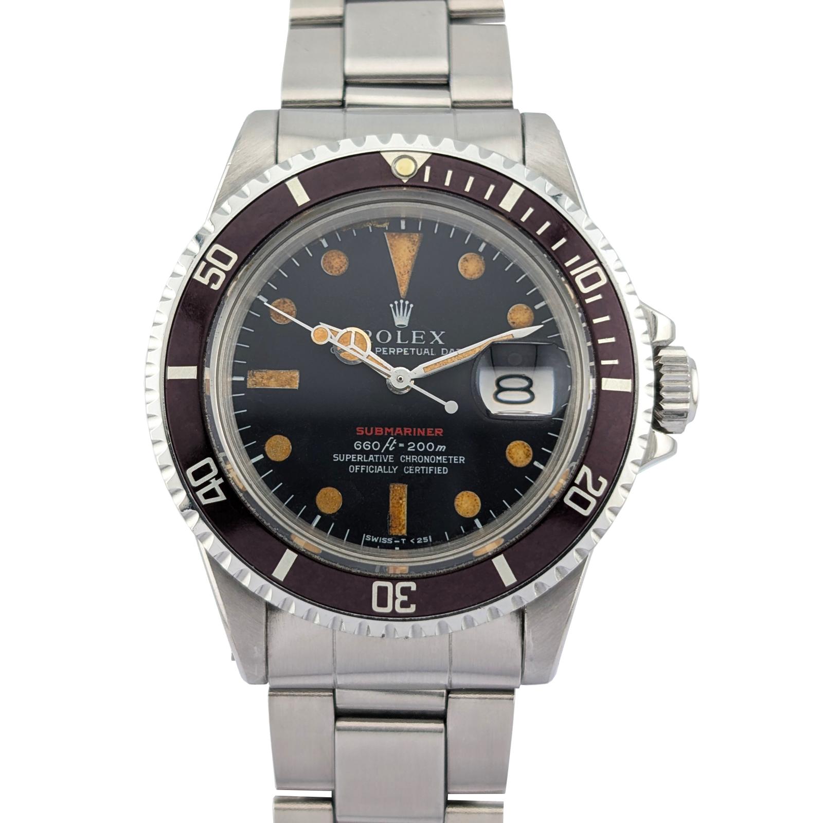 Rolex 1680 Vintage Submariner Date Red Tropical 40mm 1971