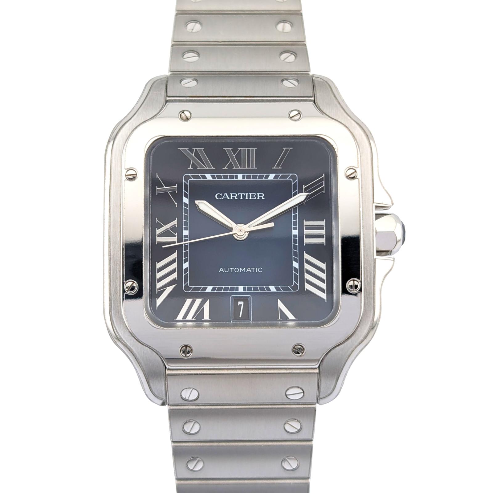 Cartier WSSA0030 Santos de Cartier Large Blue 40mm 2023 Box Papers