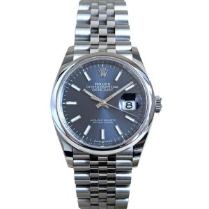 Rolex 126200 Datejust Blue Dial Jubilee 36mm 2021 Box & Papers