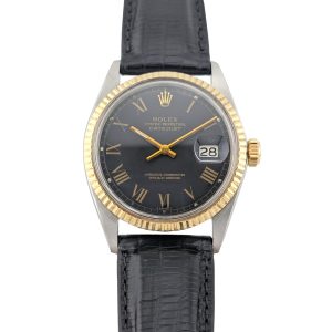 Rolex 1601 Vintage Datejust 36 Two Tone Black Buckley Dial 36mm 1971