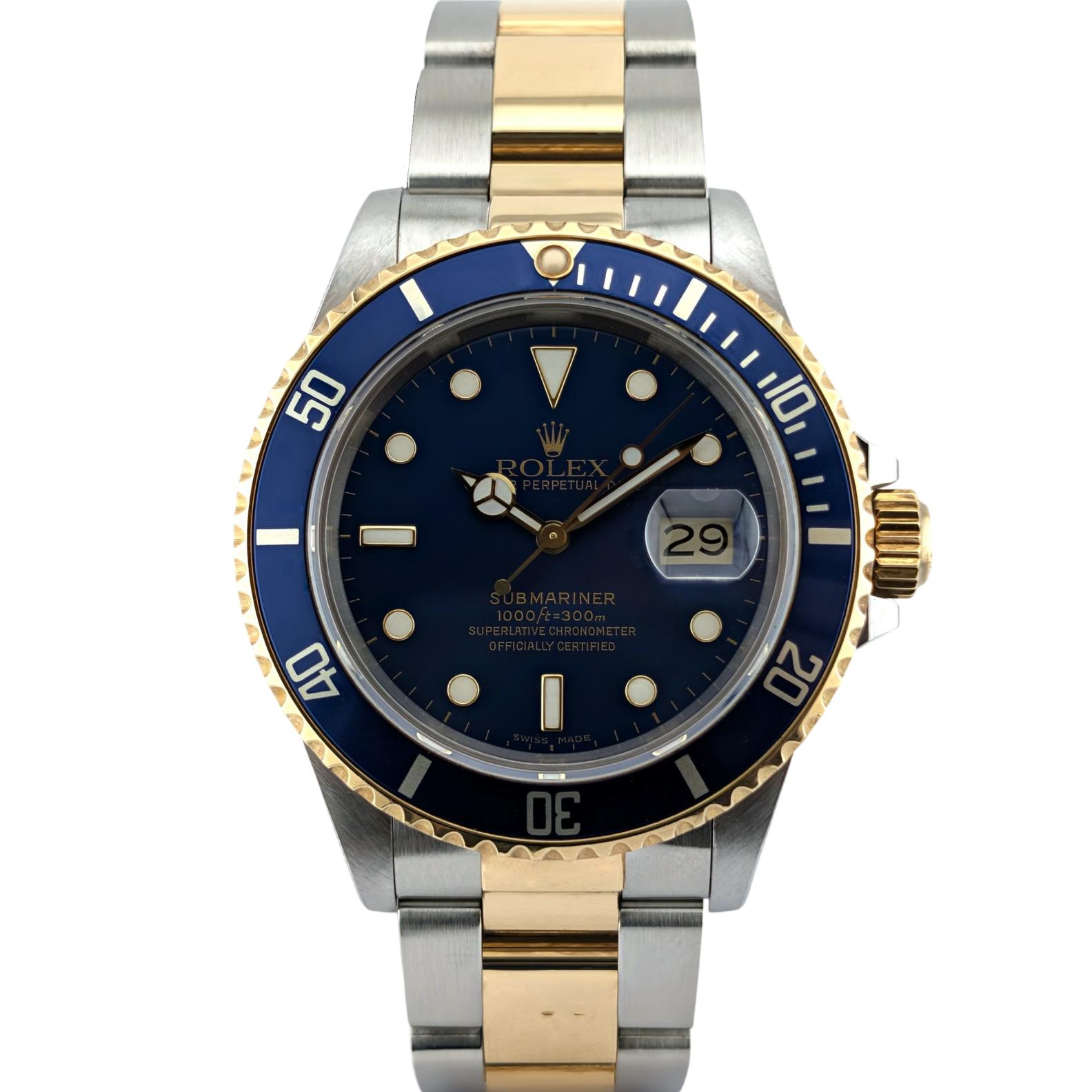 Rolex 16803 Submariner Date Two Tone Bluesy 40mm 1986