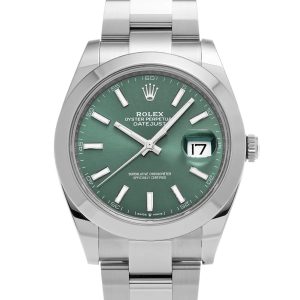 Rolex 126300 Datejust Mint Green Dial 41mm 2023 Box & Papers